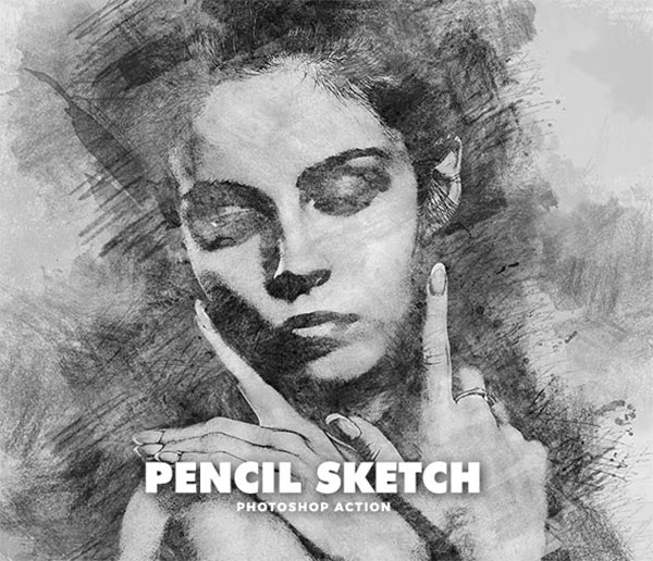 Pencil Sketch Photoshop, ATN Action