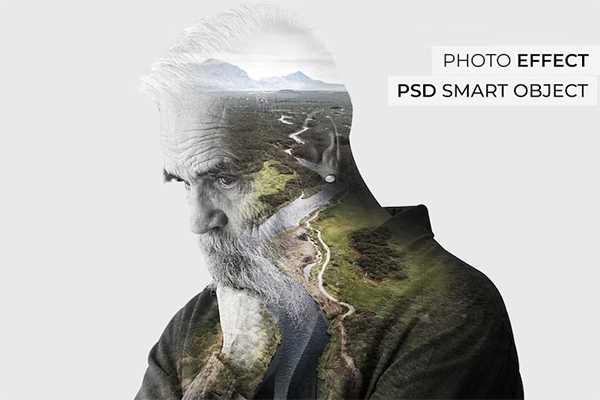 Person With Double Exposure Effect