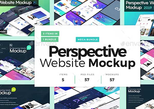 Perspective Website Mockups Bundle