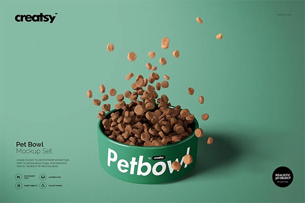 Pet Bowl Mockup Set