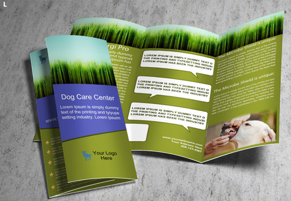 Pet Care Trifold Brochure Design