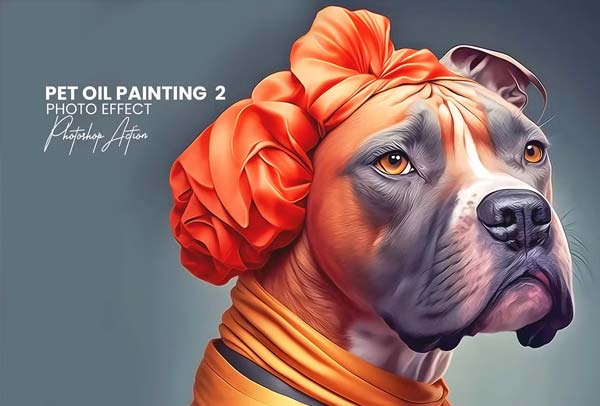 Pet Oil Painting Photoshop Actions Download