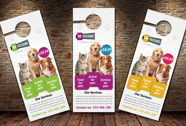 Pet Shop Door Hanger Template