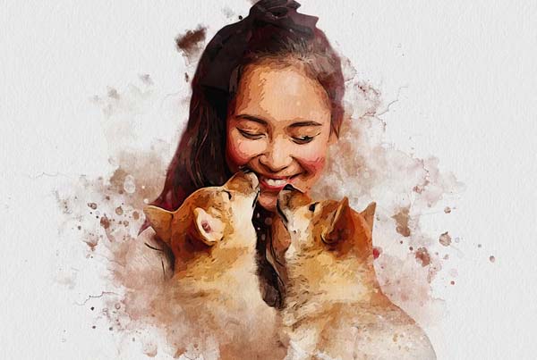 Pet Watercolor Art Photoshop Effect Download