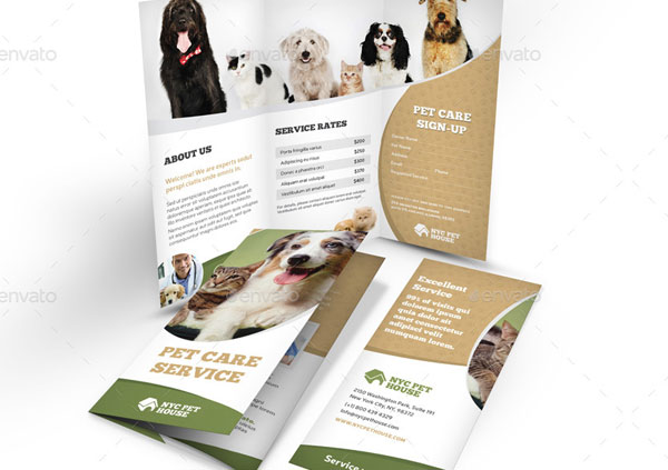 Pet and Animal Care Trifold Brochure