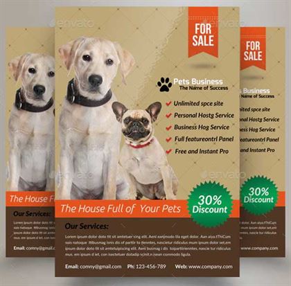 Pet Shop Business Flyer Template