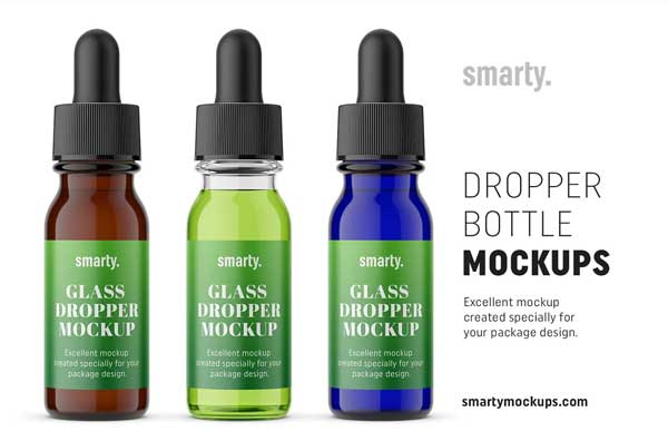 Pharmacy Dropper Bottles Mockup