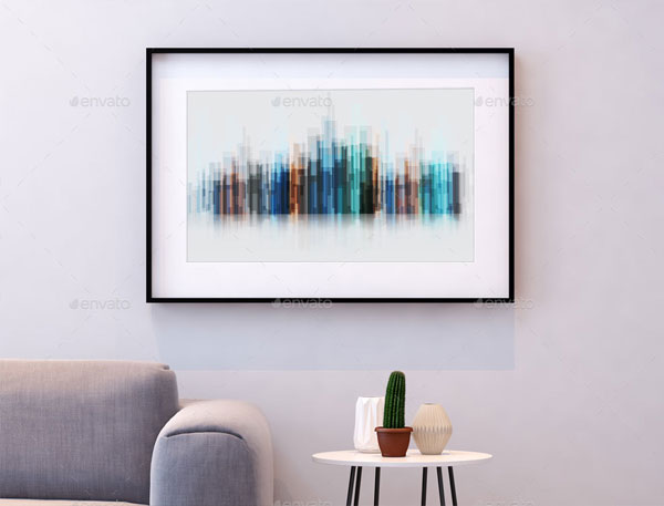 Photo Frame Mockups In Living Room