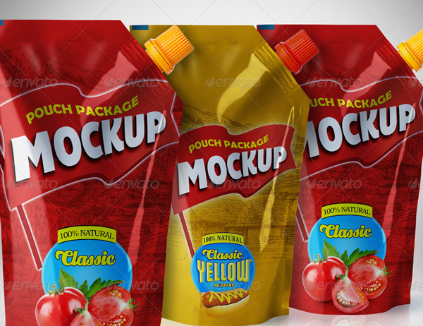 Photo Realistic Pouch Package Mockup