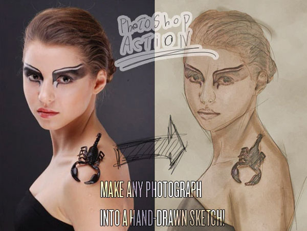 Photograph to Sketch Art - Photoshop Action