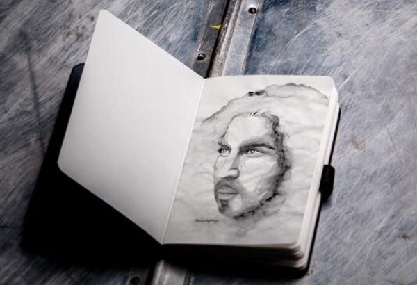 Photorealistic Sketchbook Mockup