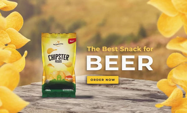 Photoshop Chips Bag Mockup