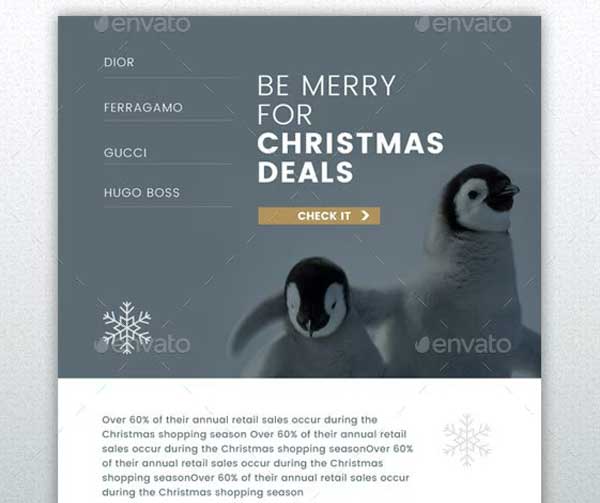Photoshop Christmas Email Template
