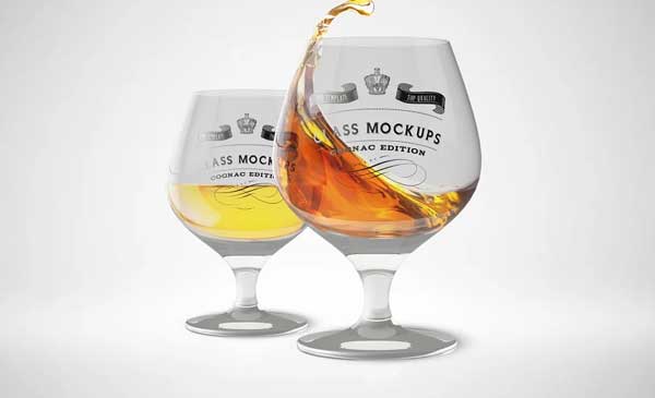 Photoshop Cognac Glass Mockup