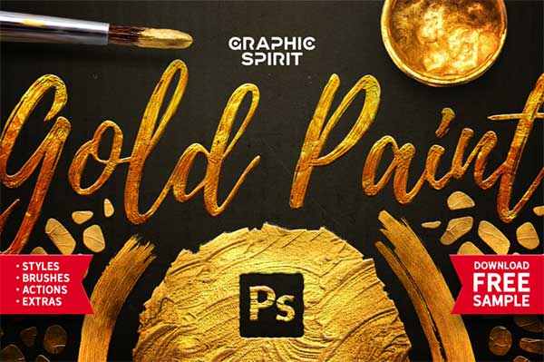 Photoshop Gold Paint Effect