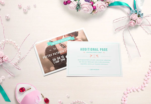 Photoshop Invitation And Greeting Card Mockups