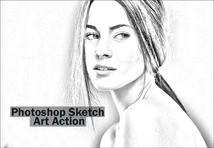 Photoshop Pencil Sketch Art Action