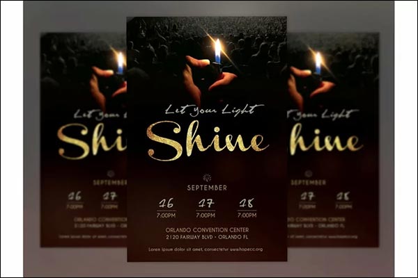 Photoshop Shine Church Flyer Template