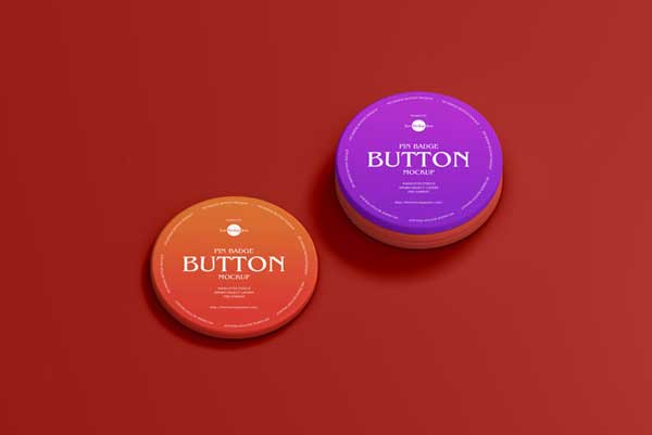 Pin Badge Button Mockup