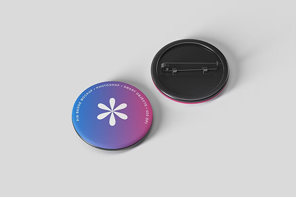 Pin Badge Mockups Design