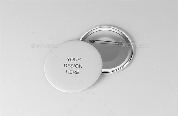 Pin Button Badge Mockup Design