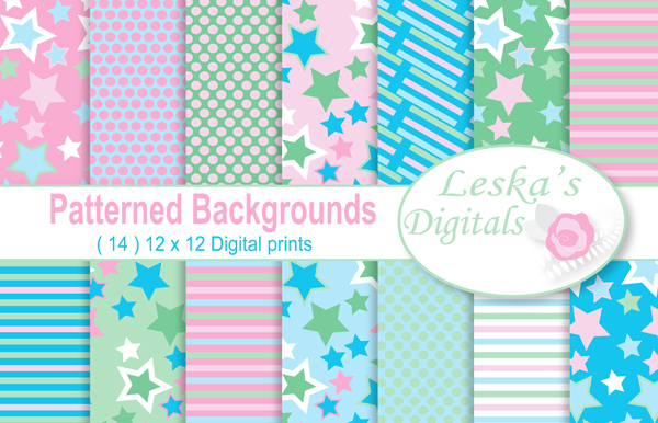Pink and Blue Backgrounds