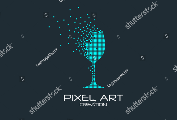 Pixel Art Drink Logo