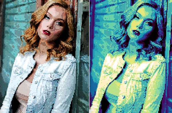 Pixel Art Retro Photoshop Action