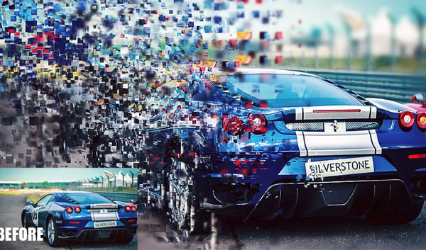 Pixel Explosion Photoshop Action