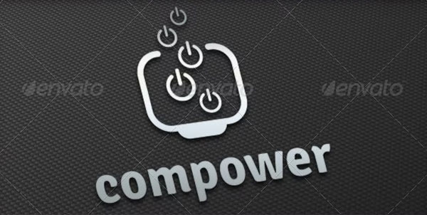 Pixel Powers Computer Tools Service Logo Designs