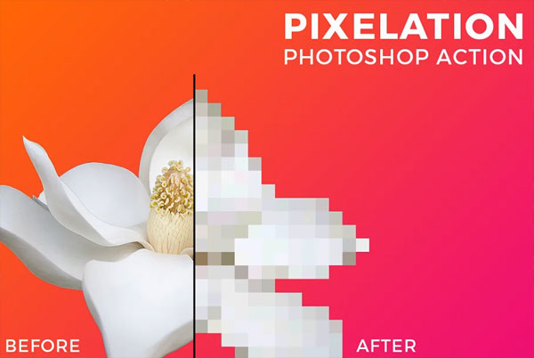 Pixelation Photoshop Action