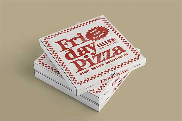 Pizza Box Design Mockup