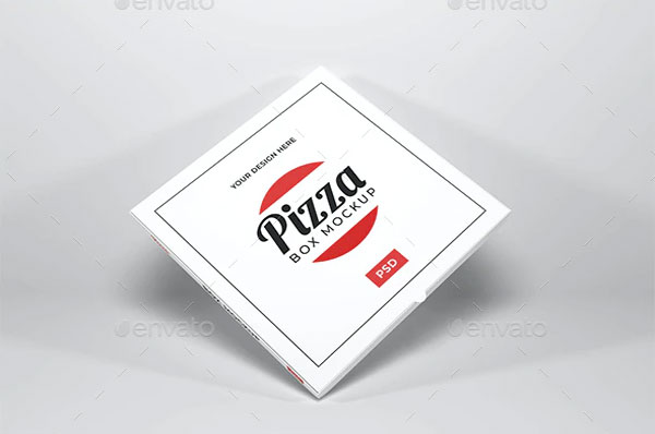 Pizza Box Packaging Mockup Design