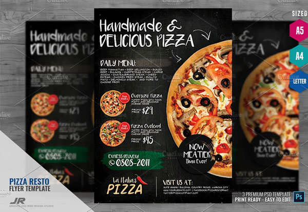 Pizza Burger and Restaurant Flyer Design