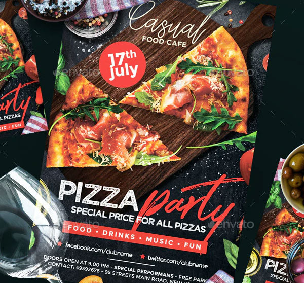 Pizza Party Flyer