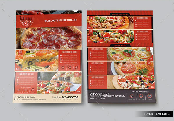 Pizza Restaurant Menu Flyer Bundle