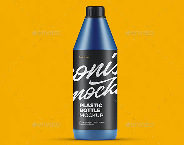 Plastic Bottle Mockup PSD