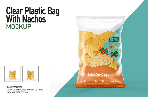 Plastic Chips Bag Mockup