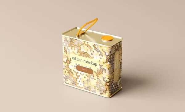 Plastic Engine Oil Jerrycan Mockup