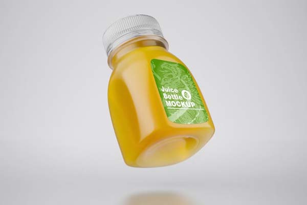 Plastic Juice Bottle Mockup