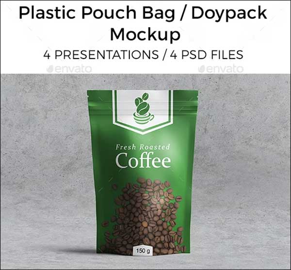 Plastic Pouch Bag / Doypack Mockup
