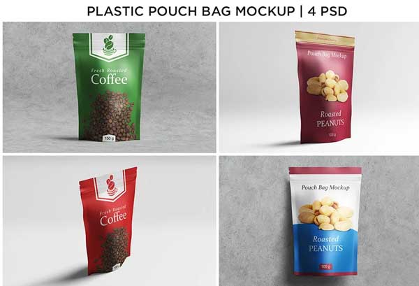Plastic Pouch Bag Mockup PSD Template