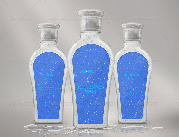 Plastic Shampoo bottle Mock-up Template