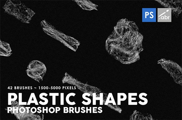 Plastic Shapes Photoshop Stamp Brushes