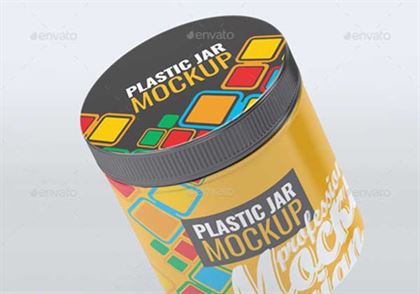 Plastic Jar Simple Mockup