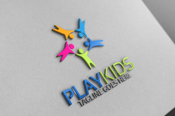 Play Kids Logo Template