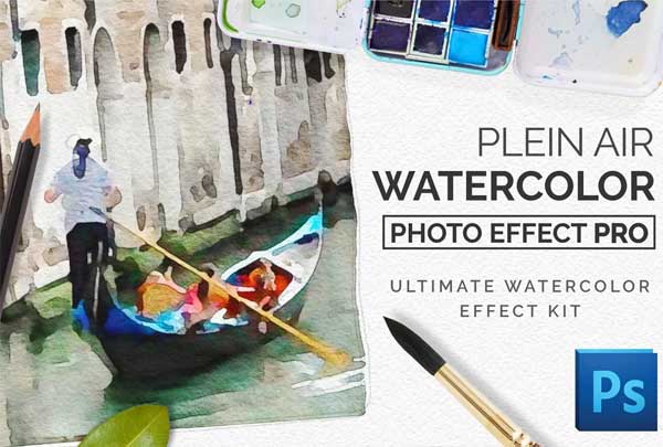 Plein Air Watercolor Photo Effect Kit