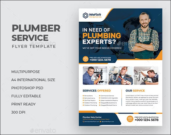 Plumber Service Flyer & Poster Template