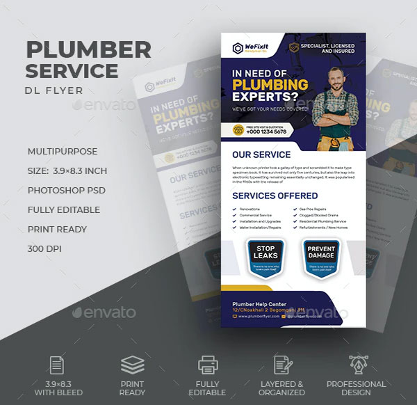 Plumbing Service Dl Flyer