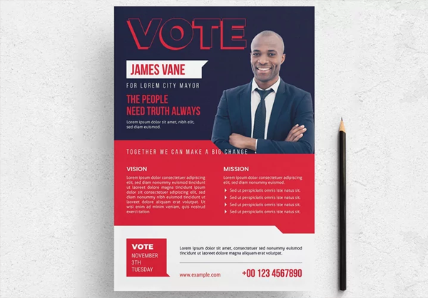 Political Voting Flyer Template